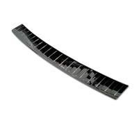 Avisa Black Mirror Stainless Steel Rear bumper protector compatible with Audi Q5 2008-2012 & 2012- 'Ribs'