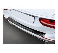 Avisa Black Mirror Stainless Steel Rear bumper protector compatible with Mercedes E-Class Estate S213 2016- (incl. E53 AMG) 'Ribs'