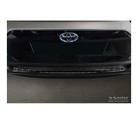 Avisa Black Mirror Stainless Steel Rear bumper protector compatible with Toyota RAV4 V 2018- & Suzuki Across 2020- 'Ribs'