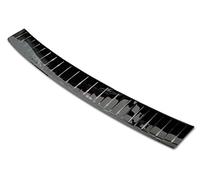 Avisa Black Mirror Stainless Steel Rear bumper protector compatible with Volkswagen Passat 3G Variant 2014-2023 incl. Alltrack 'Ribs'