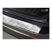 Avisa Black Mirror Stainless Steel Rear bumper protector compatible with Volkswagen Tiguan II in llspace & R-Line 2016-2020 & FL 2020-2024 'Ribs'