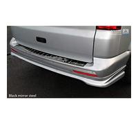 Avisa Black Mirror Stainless Steel Rear bumper protector compatible with VW Transporter T5 2003-2015 (all) & T6 2015- / FL 2019- (with barn doors) 'Ribs'