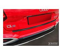 Avisa Black Stainless Steel Rear bumper protector compatible with Audi Q2 Facelift 2020-