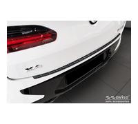 Avisa Black Stainless Steel Rear bumper protector compatible with BMW X4 G02 FL 2021- with M-Pakage 'Ribs'