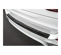 Avisa Black Stainless Steel Rear bumper protector compatible with BMW X5 F15 2013-2018 with M-Pakage 'Ribs'