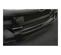 Avisa Black Stainless Steel Rear bumper protector compatible with Ford Focus III HB Facelift 2014-2018 & Fiësta 2017-2023 'Ribs'