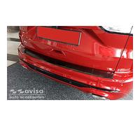 Avisa Black Stainless Steel Rear bumper protector compatible with Ford Kuga III ST-Line/Vignale/Hybrid ST-Line 2019-2024 & FL 2024- 'Ribs'