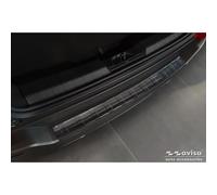 Avisa Black Stainless Steel Rear bumper protector compatible with Jeep Avenger + EV 2023- 'Ribs'