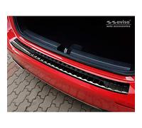 Avisa Black Stainless Steel Rear bumper protector compatible with Mercedes A-Class W177 HB 2018- incl. AMG & EQ 'Ribs'