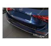 Avisa Black Stainless Steel Rear bumper protector compatible with Mercedes C-Class AMG Estate S206 2021- 'Ribs'