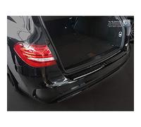 Avisa Black Stainless Steel Rear bumper protector compatible with Mercedes C-Class W205 Kombi 2014-2021 'Ribs'