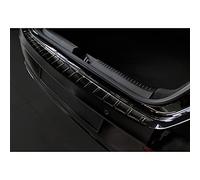 Avisa Black Stainless Steel Rear bumper protector compatible with Mercedes CLA II (X118) Shooting Brake 2019- 'Ribs'