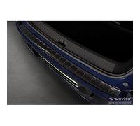 Avisa Black Stainless Steel Rear bumper protector compatible with Renault Megane E-Tech 2022- 'Ribs'