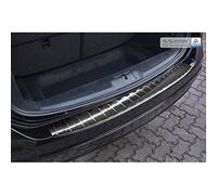 Avisa Black Stainless Steel Rear bumper protector compatible with Seat Alhambra & Volkswagen Sharan II 2010- 'Ribs'
