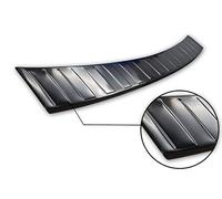 Avisa Black Stainless Steel Rear bumper protector compatible with Seat Leon Sportstourer incl. FR/Cupra Leon Sportstourer 2020-2024 & FL 2024- 'Ribs'