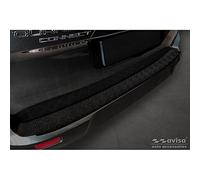 Avisa Matt Black Aluminum Rear bumper protector compatible with Ford Tourneo Connect/Transit Connect 2014-2017 & FL 2017-2022 'Riffled Plate'