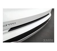 Avisa Matt Black Aluminum Rear bumper protector compatible with Kia Sorento IV 2020- 'Riffled Plate'