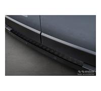 Avisa Matt Black Aluminum Rear bumper protector compatible with Opel Movano/Renault Master II 2010-2018 & 2018-2021 'Riffled Plate'