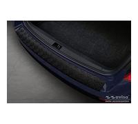 Avisa Matt Black Aluminum Rear bumper protector compatible with Skoda Octavia III Kombi Facelift 2017-2020 'Riffled Plate'