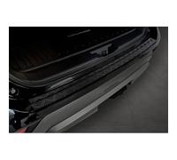 Avisa Matt Black Aluminum Rear bumper protector compatible with Toyota Highlander IV (XU70) 2020- 'Riffled Plate'