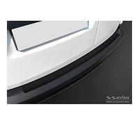 Avisa Matt Black Aluminum Rear bumper protector compatible with Volkswagen Caddy 2004-2015 & FL 2015- 'Riffled Plate'