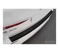 Matt Black Aluminum Rear bumper protector compatible with Volvo XC60 II 2017-2021 & FL 2021- incl. R-Design 'Riffled Plate'