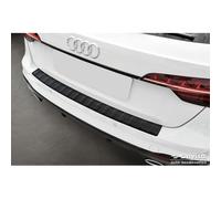 Avisa Matt Black Stainless Steel Rear bumper protector compatible with Audi A4 Avant S-Line 2015-2019 & Facelift 2019- 'Ribs'