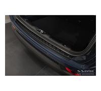 Avisa Matt Black Stainless Steel Rear bumper protector compatible with Jeep Compass 2017- 'Ribs'