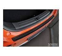 Avisa Matt Black Stainless Steel Rear bumper protector compatible with MG ZS FL 2019-2024 'Lines'