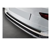 Avisa Matt Black Stainless Steel Rear bumper protector compatible with Seat Ateca 2016-2020 & FL 2020- 'Ribs'