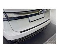 Avisa Matt Black Stainless Steel Rear bumper protector compatible with Volkswagen ID.7 2023- 'Ribs'