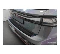 Avisa Matt Black Stainless Steel Rear bumper protector compatible with Volkswagen ID.7 Tourer 2024- 'Ribs'