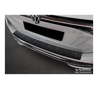 Avisa Matt Black Stainless Steel Rear bumper protector compatible with Volkswagen Passat Variant (CJ5) 2023- 'Ribs'