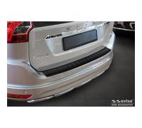 Avisa Matt Black Stainless Steel Rear bumper protector compatible with Volvo XC60 Facelift 2013-2017 'Ribs'