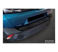 Avisa Matte black Stainless Steel Rear bumper protector compatible with Peugeot 408 II Fastback 2023-