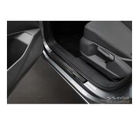 Avisa Mirror Black Inox door sill protectors compatible with Volkswagen Caddy V 2020- 'E-Power' - 2-pieces