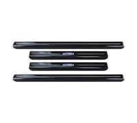 Avisa Mirror Black Inox door sill protectors compatible with Volkswagen Multivan T7 2021- - 'Hybrid' - 4-pieces