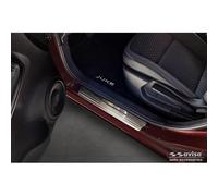 Avisa Stainless Steel Door sill protectors compatible with Nissan Juke II (F16) 2019- 'Lines' - 4-pieces