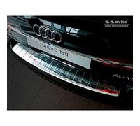 Avisa Stainless Steel Rear bumper protector compatible with Audi A6 (C8) Avant 2018-2023 & Facelift 2023- 'Ribs' incl. S-Line & Allroad