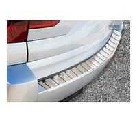 Avisa Stainless Steel Rear bumper protector compatible with BMW X3 (E83) Facelift 2006-2010 'Ribs'