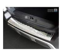 Avisa Stainless Steel Rear bumper protector compatible with Citroën C3 Aircross II 2017- 'Ribs', Silver