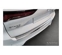 Avisa Stainless Steel Rear bumper protector compatible with Mazda CX-60 (KH) 2022- 'Ribs', Silver