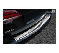Avisa Stainless Steel Rear bumper protector compatible with Opel Astra K Sportstourer 2015-2022 'Ribs'
