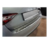 Avisa Stainless Steel Rear bumper protector compatible with Skoda Superb Liftback 2015-2019 & 2019-2023 'Ribs'