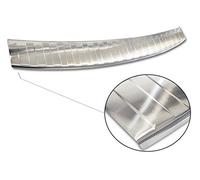 Avisa Stainless Steel Rear bumper protector compatible with Toyota RAV-4 FL 2008-2010 'Ribs' (Only with spare wheel), Silver