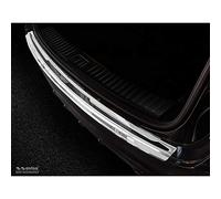 Avisa Stainless Steel Rear bumper protector 'Deluxe' compatible with Porsche Cayenne III 2017- 'Performance' Silver Mirror/Black Carbon