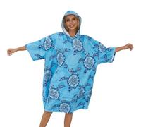 Avisiatree Quick Dry Hooded Beach Towel for Adults with Pockets - Unisex Terry Cloth Changing Swim Surf Poncho (Sea Turtle)