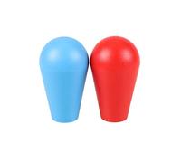 Avisiri 2X Arcade Joystick's Oval Balltop, Arcade Ellipse Topball Handle use for 2 Player Arcade Joystick DIY Kit Sanwa Joystick MAME Jamma Part (Red & Blue)