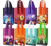 Aviski 40PCS Halloween Small Trick or Treat Bags, 7.9"×7.9"×3.15", Non-Woven Gift Tote Bags with Handles for Gifts Wrapping, Party Supplies
