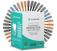 Avistar -80 pre-packed disposable toothbrushes individually packed - pre-packed disposable toothbrushes with integrated toothpaste - toothbrushes